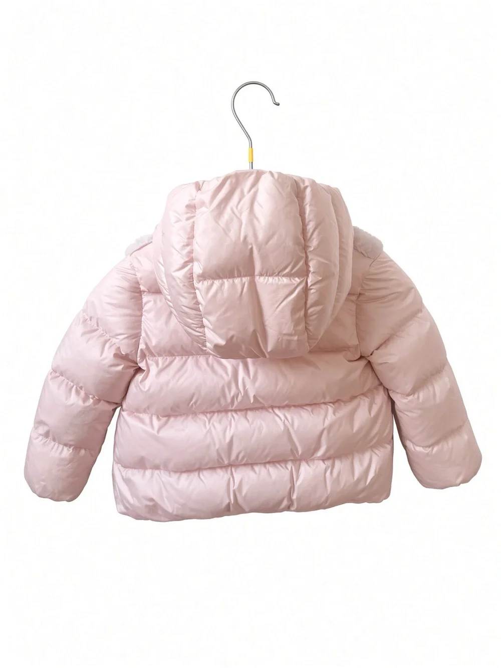 Moncler Pale Pink Hooded Kids Puffer Jacket